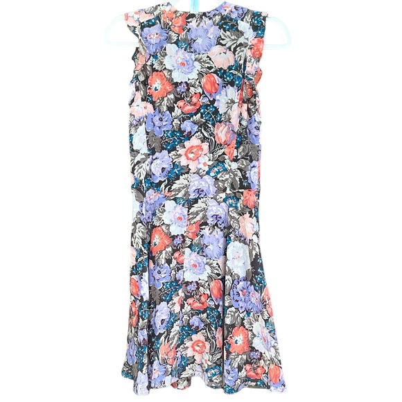Rebecca Taylor Lined Floral Print Silk Dress Size 0 - Picture 4 of 5